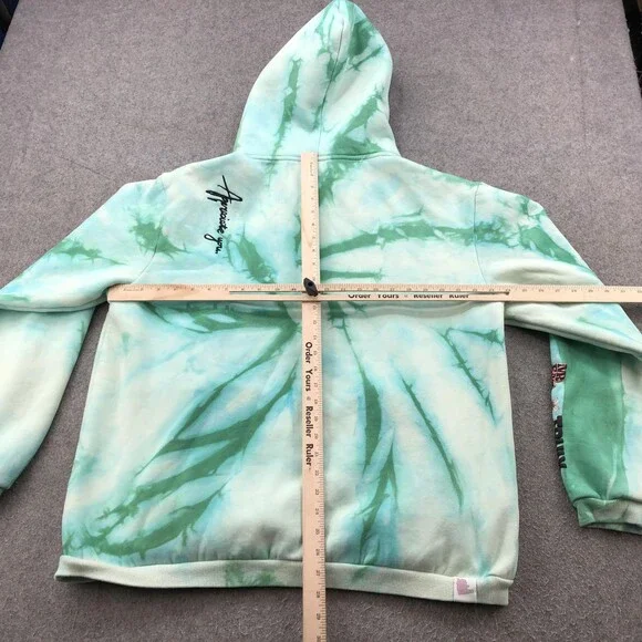 Mr Eatwell x Truly Hoodie Mens XL Tie Dye Pullover Embroidered Rose Can Drink